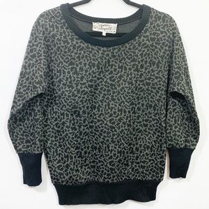 Pink Martini • Leopard Print Sweater • Size Small